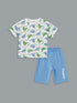 LC Waikiki Crew Neck Printed Boy’S T-Shirt And Shorts Set (2 Pcs)